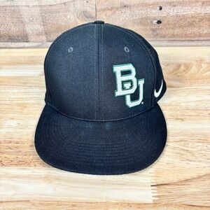 Nike Baylor Bears Fitted Cap Hat Black Green "Sic 'Em" Unisex Size L